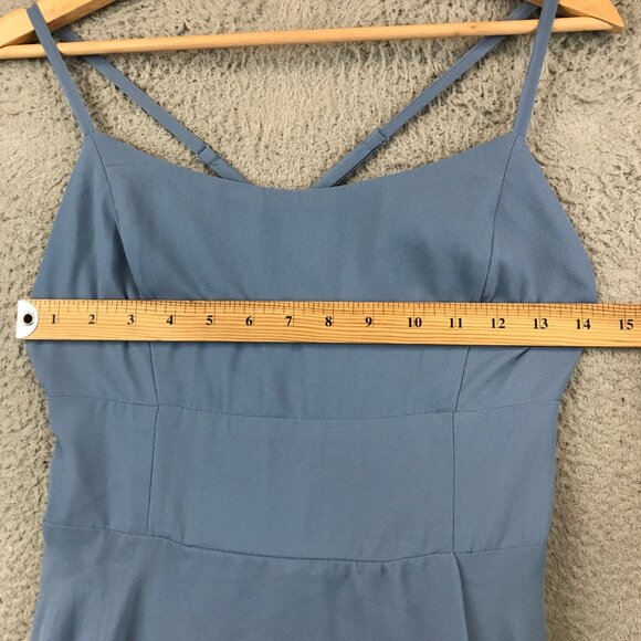 New Lulu's All About Love Slate Blue Maxi Dress for Bridesmaid size L - Picture 6 of 16